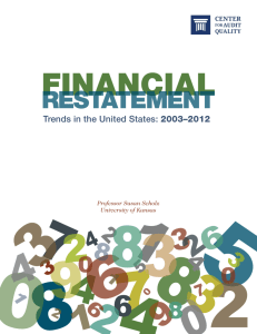 Financial Restatement Trends in the United