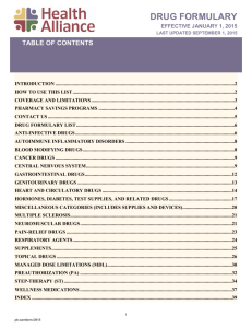 drug formulary - Health Alliance