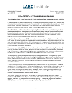 UCLA REPORT: REVOLVING FUND IS GOLDEN