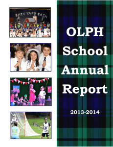 2013-2014 Annual Report - Our Lady of Perpetual Help School