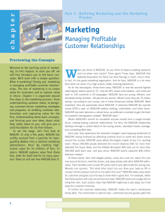 Marketing: Managing Profitable Customer Relationships