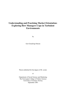 Understanding and Practising Market Orientation