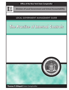 The Practice of Internal Controls - Office of the New York State