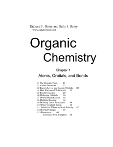 Atoms, Orbitals and Bonds - Daley & Daley Organic Chemistry