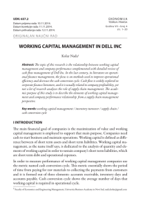 working capital management in dell inc