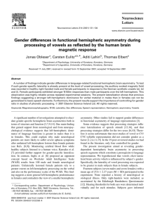 Gender differences in functional hemispheric asymmetry during