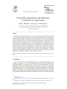 Visual field asymmetries and allocation of attention in visual scenes