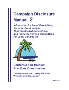 Campaign Disclosure Manual 2