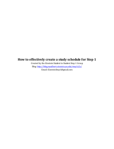 How to effectively create a study schedule for Step 1