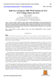 Half-wave Symmetry SHE PWM Scheme for Five level Voltage