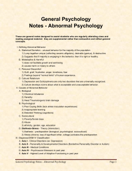 abnormal psychology essay