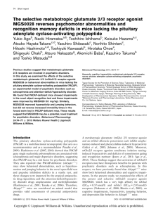 The selective metabotropic glutamate 2/3 receptor agonist