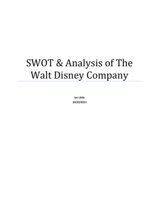 SWOT & Analysis of The Walt Disney Company