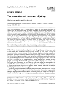 The prevention and treatment of jet lag