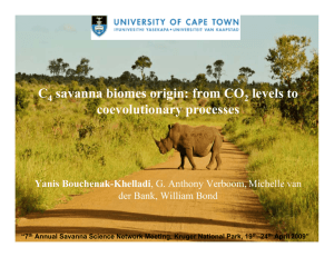 C savanna biomes origin - South African National Parks