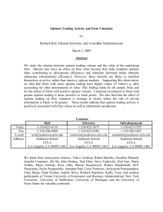 Options Trading Activity and Firm Valuation by Richard Roll