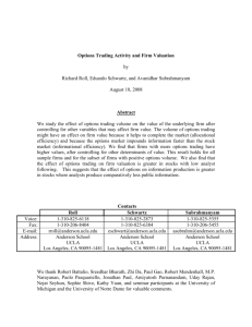 Options Trading Activity and Firm Valuation by Richard Roll