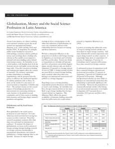 Globalization, Money and the Social Science Profession in Latin