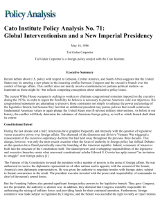 Global Interventionism and a New Imperial Presidency