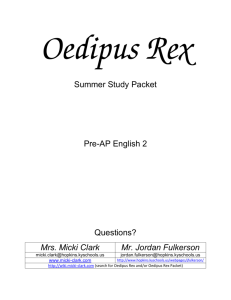 Summer Study Packet Pre-AP English 2 Questions