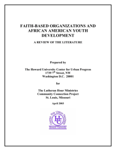 faith-based organizations and african american youth