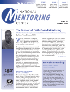 The Mosaic of Faith-Based Mentoring