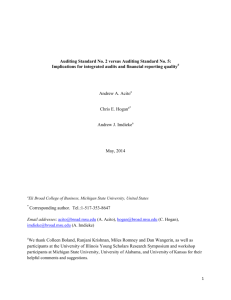 Auditing Standard No. 2 versus Auditing Standard No. 5