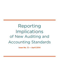 Reporting Implications of New Auditing and Accounting Standards