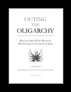 Outing the Oligarchy - International Forum on Globalization