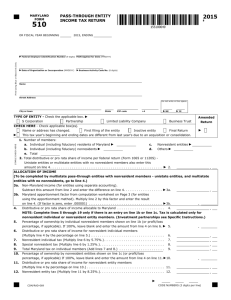 PASS-THROUGH ENTITY INCOME TAX RETURN . . . . . . . . . . . .