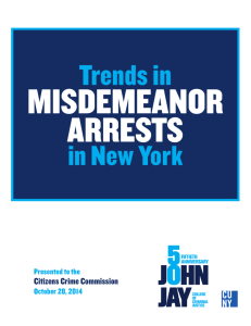 Trends in Misdemeanor Arrests in New York City