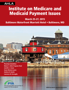 Institute on Medicare and Medicaid Payment Issues