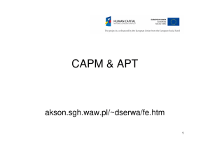 CAPM & APT
