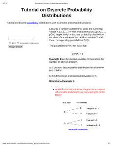 Tutorial on Discrete Probability Distributions