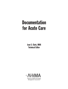 Documentation for Acute Care - Ahima