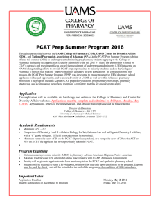 PCAT Prep Summer Program 2016