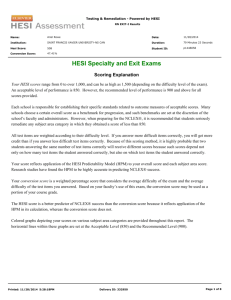 HESI Specialty and Exit Exams