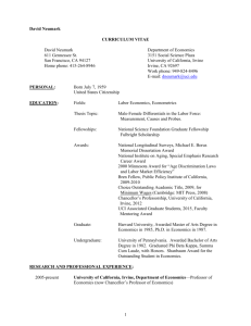 Curriculum Vitae - Social Sciences