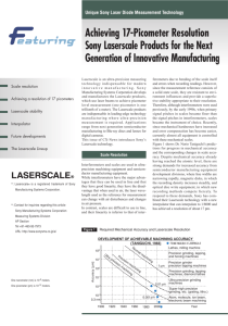 Achieving 17-Picometer Resolution Sony Laserscale Products for