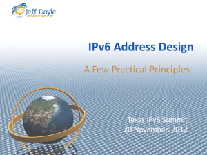 IPv6 Address Design