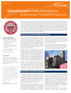 XpressConnect meets the challenge at Worcester Polytechnic Institute