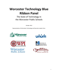 Worcester Technology Blue Ribbon Panel