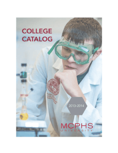 2013-2014 University Catalog - Massachusetts College of Pharmacy