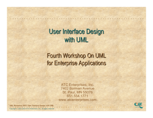 User Interface Design with UML