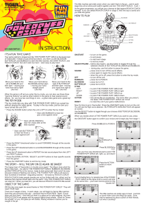 Powerpuff Girls Fun Time Games Instructions