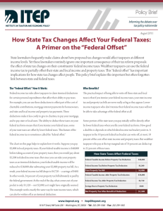 How State Tax Changes Affect Your Federal Taxes: A Primer on the