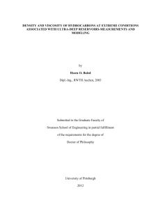 i DENSITY AND VISCOSITY OF HYDROCARBONS AT EXTREME