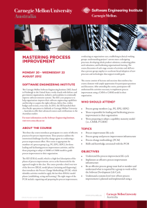 mastering process improvement - Carnegie Mellon University Australia