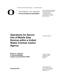 Operations for Secure Use of Mobile Data Devices