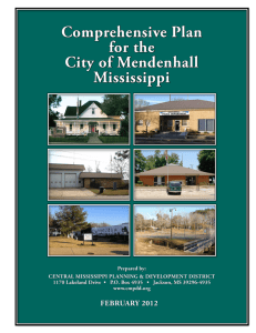 Comprehensive Plan for the City of Mendenhall Mississippi